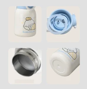 Bình Giữ Nhiệt Cho Bé Inox SUS 316 500 ml, Nắp Bật Có Ống Hút