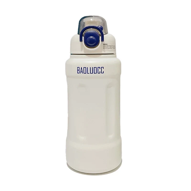 Bình Giữ Nhiệt Inox BAOLUOCC 800ml Nắp Bật Có Quai Xách, Kèm Sticker 3D