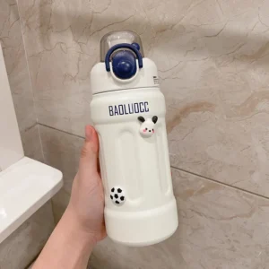 Bình Giữ Nhiệt Inox BAOLUOCC 800ml Nắp Bật Có Quai Xách, Kèm Sticker 3D