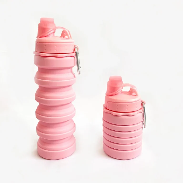 Bình Nước Silicone Gấp Gọn 500 ml Họa Tiết Rằn Ri