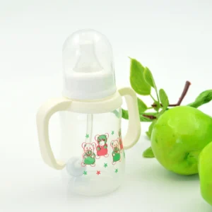 Bình Sữa 150 ml Có Tay Cầm Cho Bé, Nhựa Không Chứa BPA