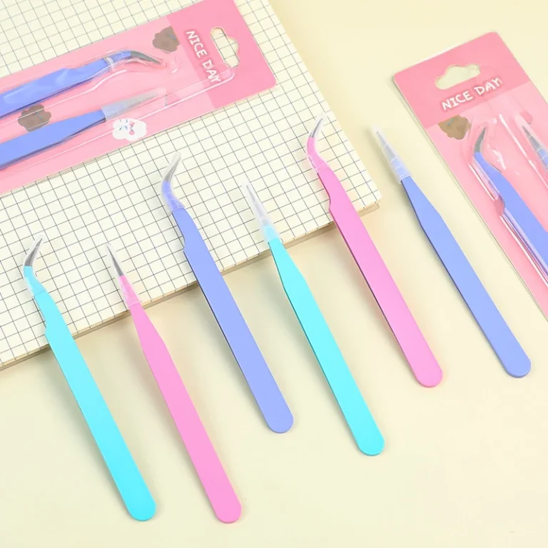 Bộ 2 Nhíp Gắp Sticker Đầu Thẳng Và Đầu Cong Màu Pastel, Dài 11,5 cm
