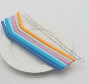 Bộ 6 Ống Hút Silicone Tái Sử Dụng Kèm Cọ Vệ Sinh