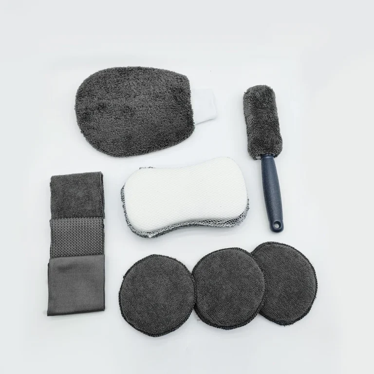 Bộ 9 Món Vệ Sinh Xe Ô Tô Sợi Microfiber Kèm Túi Đựng