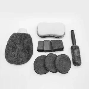 Bộ 9 Món Vệ Sinh Xe Ô Tô Sợi Microfiber Kèm Túi Đựng