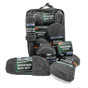 Bộ 9 Món Vệ Sinh Xe Ô Tô Sợi Microfiber Kèm Túi Đựng
