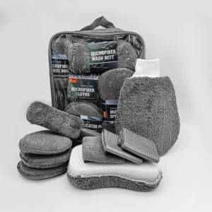 Bộ 9 Món Vệ Sinh Xe Ô Tô Sợi Microfiber Kèm Túi Đựng