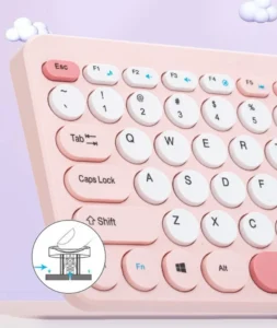 Bộ Bàn Phím Và Chuột K09 Nhỏ Gọn, 3 Màu Hồng, Đen, Xanh Dương