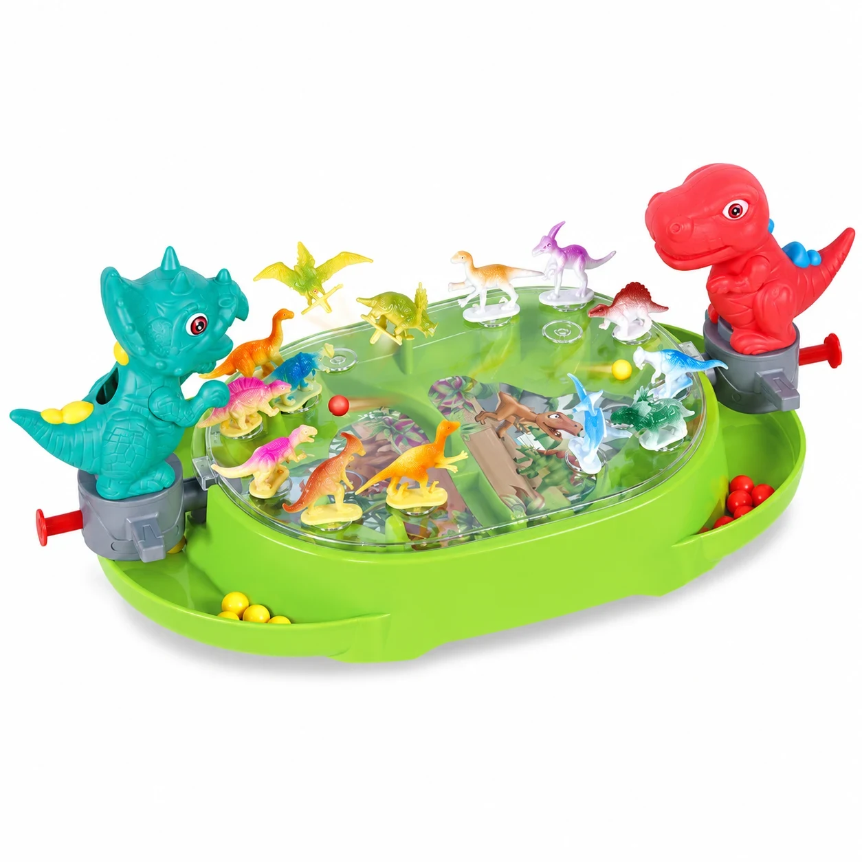 Bộ Đồ Chơi Đại Chiến Khủng Long 2 Người, Bàn Đấu 50 cm Kèm 16 Khủng Long
