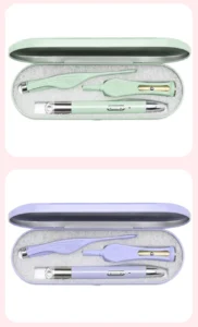 Bộ Dụng Cụ Lấy Ráy Tai Có Đèn LED 3 Món Kèm Hộp Đựng, Loại Pin Sạc