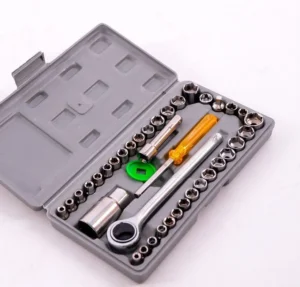 Bộ Dụng Cụ Sửa Chữa Đa Năng 40 Món, Cần Siết Tự Động & Đầu Khẩu Mở Bugi