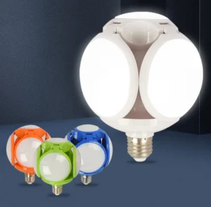 Bóng Đèn LED 4 Cánh Gấp Gọn Hình Trái Banh 40W, Đui E27