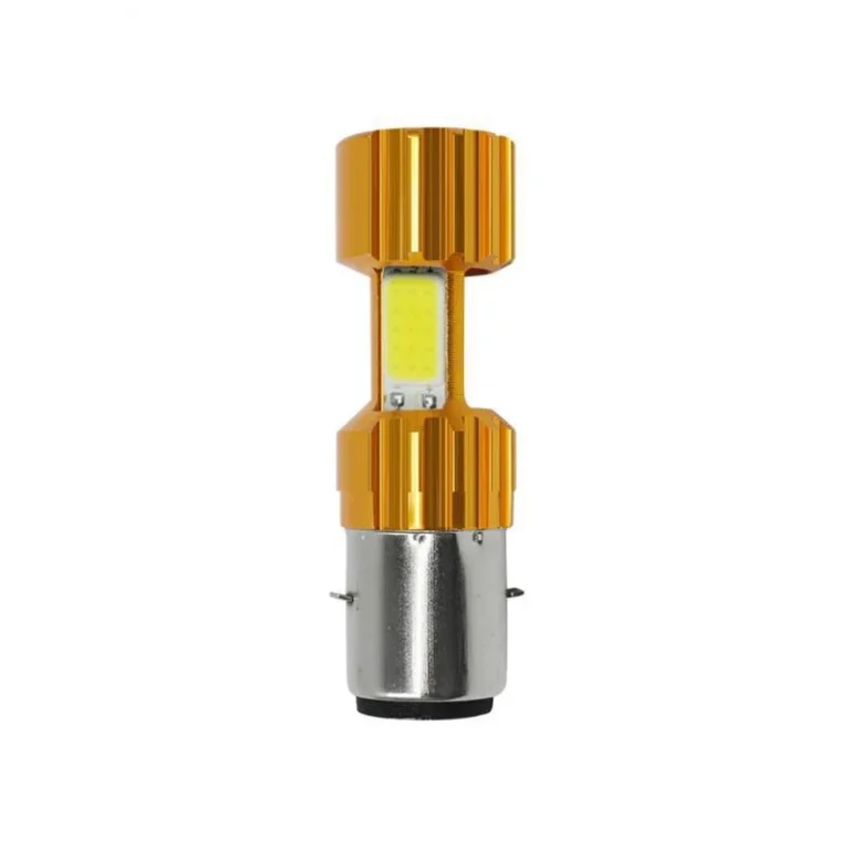 Bóng Đèn Pha LED Xe Máy Chân H6 BA20D, Ánh Sáng Trắng