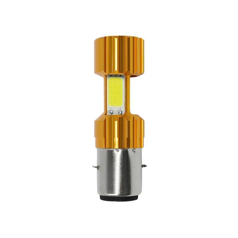 Bóng Đèn Pha LED Xe Máy Chân H6 BA20D, Ánh Sáng Trắng