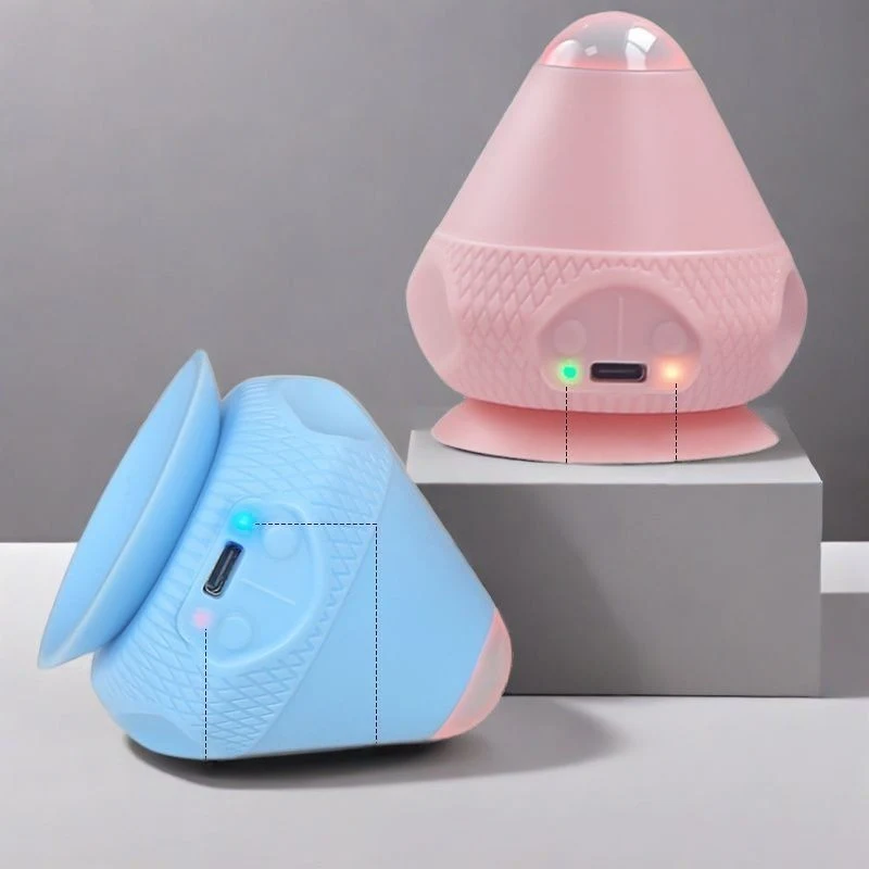 Máy Massage Silicon Hình Chóp 3 Trong 1, Đế Hút, Sạc USB, Giao Màu Ngẫu Nhiên