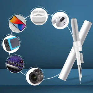 Bút Vệ Sinh Tai Nghe Bluetooth 3 Trong 1: Đầu Kim Loại, Mút Bọt, Chổi Mềm