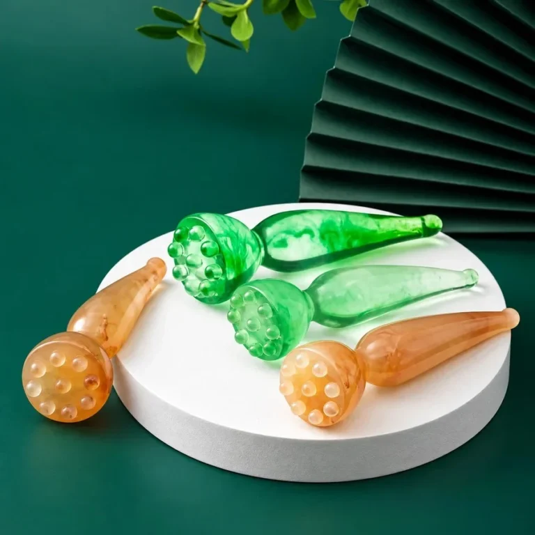 Cây Massage Mặt Và Đầu Hình Hoa Sen 9 Bi, Dài 15cm