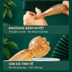 Cây Massage Mặt Và Đầu Hình Hoa Sen 9 Bi, Dài 15cm