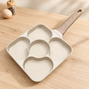 Chảo Chống Dính 5 Ngăn 19cm Nấu Nhiều Món Cùng Lúc, Dùng Được Bếp Từ, Bếp Gas