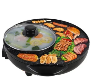Chảo Lẩu Nướng Điện 2 Trong 1 OuniKa, Mâm Tròn 36 cm