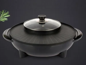 Chảo Lẩu Nướng Điện 2 Trong 1 OuniKa, Mâm Tròn 36 cm