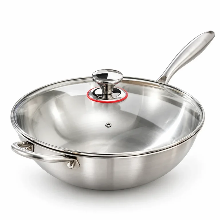 Chảo Sâu Lòng Inox 304 Ba Lớp Đáy Liền 32 cm