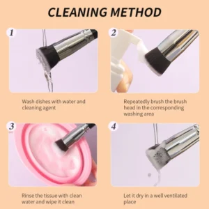 Chén Silicon Gập Gọn Vệ Sinh Cọ Trang Điểm 13253, Kèm Vân Nổi