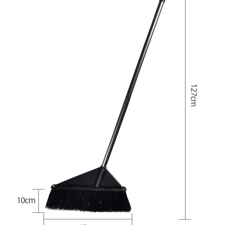 Chổi Quét Sân Cán Dài 127 cm, Đầu Chổi 45 cm, Nhựa Màu Đen