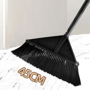 Chổi Quét Sân Cán Dài 127 cm, Đầu Chổi 45 cm, Nhựa Màu Đen