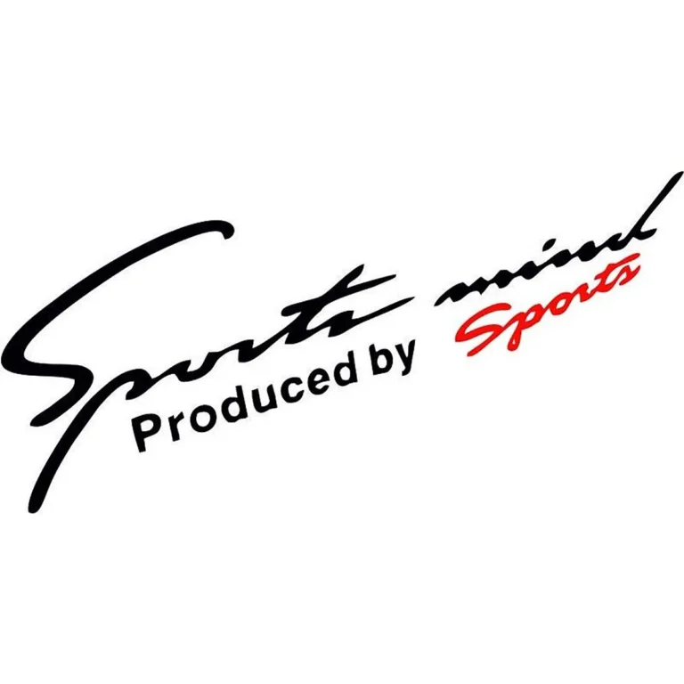 Tem Dán Xe Ô Tô Chữ Sports Mind, Màu Đen Đỏ