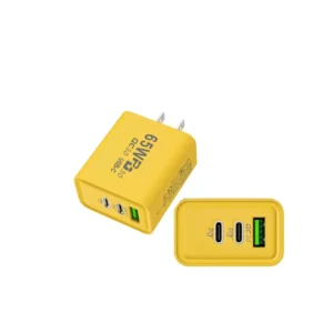 Cốc Sạc Nhanh 65W 3 Cổng PD05 (2 USB-C, 1 USB-A), Chân Dẹt