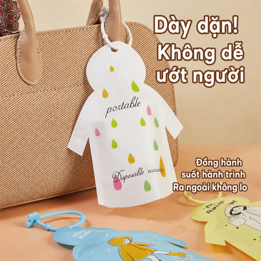 Combo 5 Áo Mưa Dùng 1 Lần Túi Mini