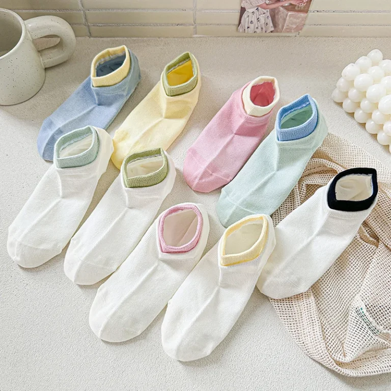 Combo 5 Đôi Tất Thuyền Cổ Ngắn Vải Bông Cho Nam Nữ, Giao Màu Ngẫu Nhiên