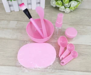 Bộ 9 Dụng Cụ Trộn Mặt Nạ: Bát, Cọ, Thìa Đong, Bông Rửa Mặt, Chai Xịt