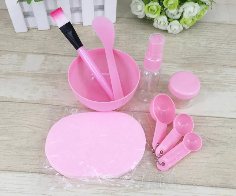 Bộ 9 Dụng Cụ Trộn Mặt Nạ: Bát, Cọ, Thìa Đong, Bông Rửa Mặt, Chai Xịt
