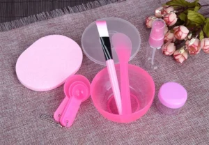 Bộ 9 Dụng Cụ Trộn Mặt Nạ: Bát, Cọ, Thìa Đong, Bông Rửa Mặt, Chai Xịt