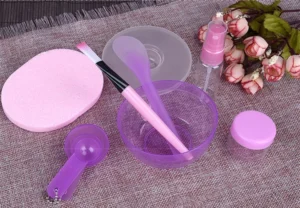 Bộ 9 Dụng Cụ Trộn Mặt Nạ: Bát, Cọ, Thìa Đong, Bông Rửa Mặt, Chai Xịt
