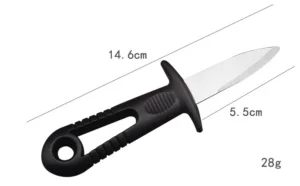 Dao Tách Vỏ Hàu, Sò Lưỡi Thép Carbon, Cán Nhựa Có Chắn Tay, Dài 14,6cm
