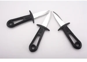 Dao Tách Vỏ Hàu, Sò Lưỡi Thép Carbon, Cán Nhựa Có Chắn Tay, Dài 14,6cm
