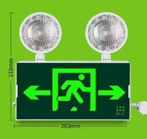 Đèn Exit Chỉ Dẫn Thoát Hiểm Kèm 2 Đèn Chiếu Sáng Sự Cố, 263 x 233 mm