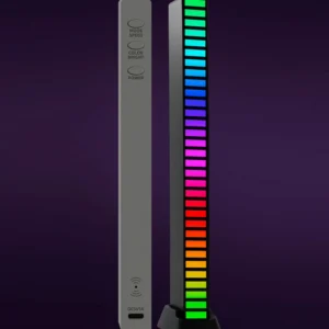 Thanh Đèn LED RGB Nháy Theo Nhạc, Sạc Type-C, Kèm Đế Dựng
