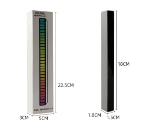 Thanh Đèn LED RGB Nháy Theo Nhạc, Sạc Type-C, Kèm Đế Dựng