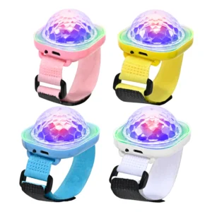 Đèn LED Mini Đeo Cổ Tay Chóp Cầu Nhiều Màu, Pin Sạc