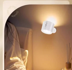 Đèn Ngủ Treo Tường Gắn Nam Châm Không Dây, Pin Sạc 1800mAh Xoay 360 Độ
