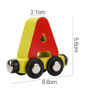 Đồ Chơi Đoàn Tàu Gỗ Nam Châm 27 Chi Tiết Ghép Chữ Cái Và Chữ Số Cho Bé