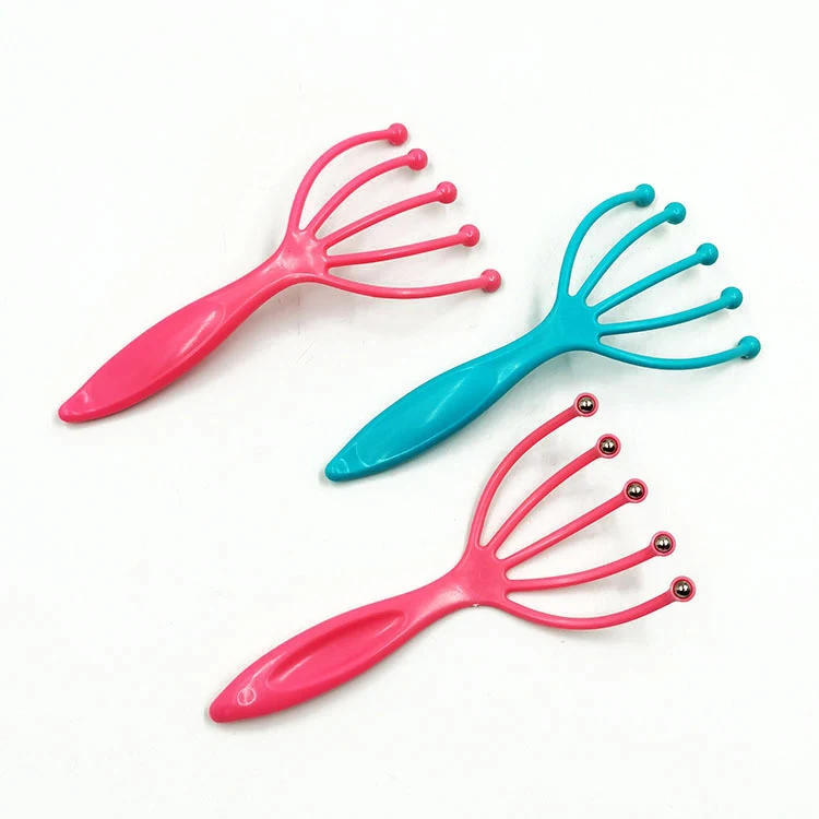 Dụng Cụ Massage Đầu 5 Chân Bi Nhựa Dài 18 cm, Nhỏ Gọn Mang Theo
