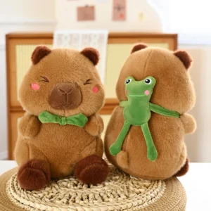 Gấu Bông Capybara Đeo Ếch Ngộ Nghĩnh 35cm