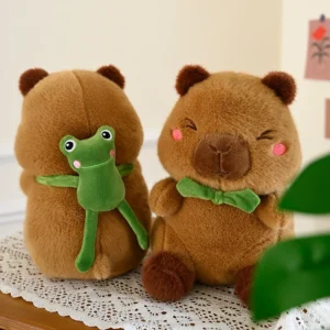 Gấu Bông Capybara Đeo Ếch Ngộ Nghĩnh 35cm