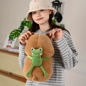 Gấu Bông Capybara Đeo Ếch Ngộ Nghĩnh 35cm