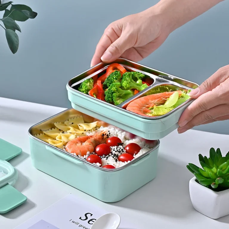 Hộp Cơm 2 Tầng Inox Giữ Nhiệt, Có Ngăn Chia